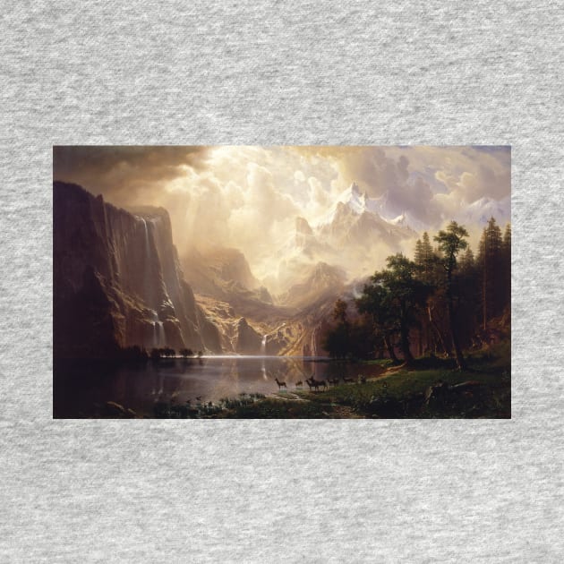 Among the Sierra Nevada, California by Albert Bierstadt by Classic Art Stall